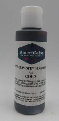 AmeriColor Soft Gel Paste Food Coloring 4.5 Ounce Gold