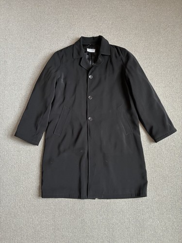 Armani Collezioni, Vintage Giorgio Armani Le Collezioni Black Trench Coat Overcoat Made In Italy 46