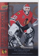 2023 UD TIM HORTONS LEGENDS..ED BELFOUR..RECORD BOOKS..CARD # RB-8..BLACKHAWKS