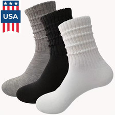 Women Slouch Socks Solid Color Long Chunky Slouchy Socks Female High Boot Sock
