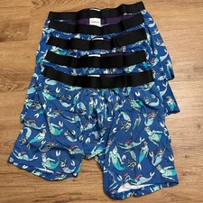 Lot of 5 MeUndies Men's Boxer Brief Underwear MERMAIDS Size Medium VALUE NWT