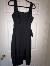 Banana Republic Black Sleevelss Belted Midi Dress