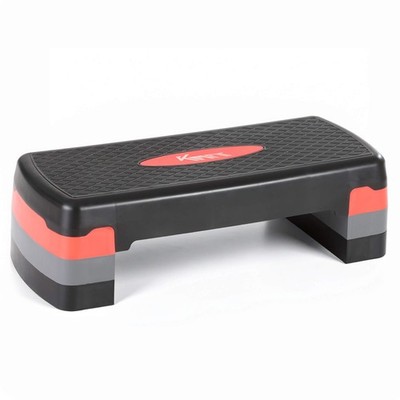KM-Fit Aerobic Step Bench Steppbrett Fitness Stepper-Brett Stepbank 3-Höhen