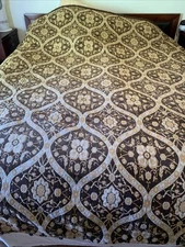 Eastern Accents Oversized King Heavy Duvet Cover Brocade Brown