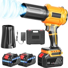 Leaf Blower Cordless with Battery and Charger, 600000RPM Handheld Leaf Blower, 1