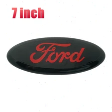 Fit for Ford F150 FRONT GRILLE/ TAILGATE Logo Emblem, Premium 7" Oval Red Logo