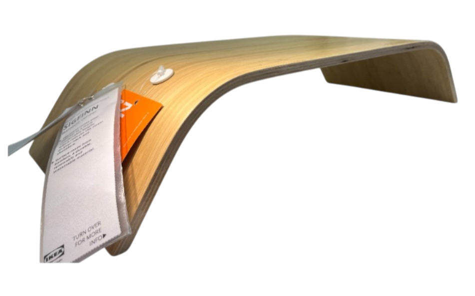 New IKEA SIGFINN Monitor Stand-Stationary Height Bamboo Veneer