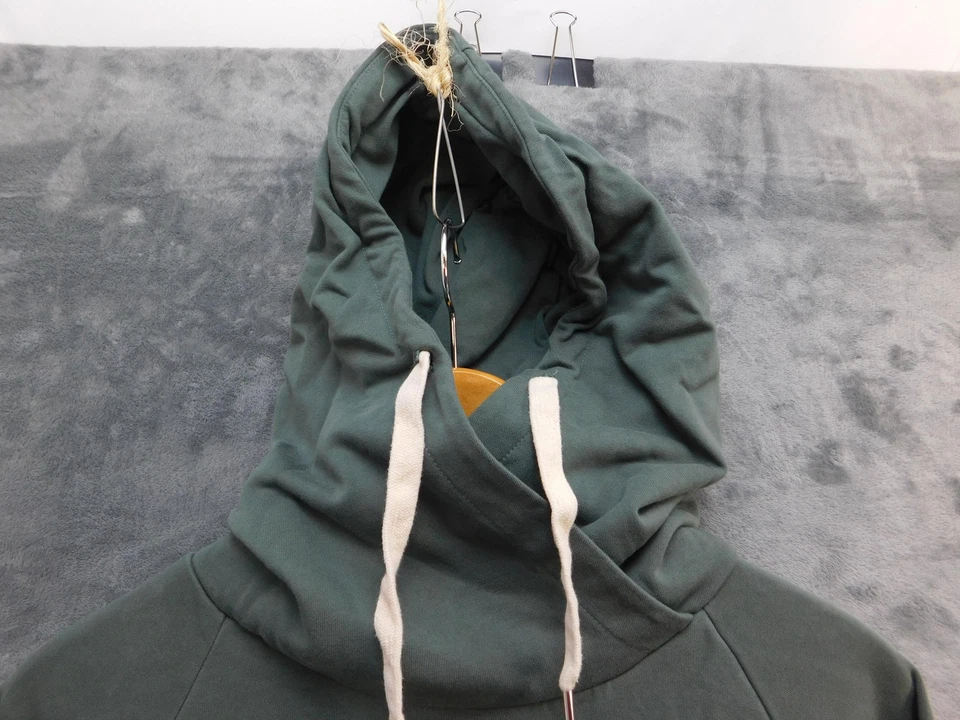 Ampersand Avenue Hoodie Womens Small Sage Green Cowl Neck Kangaroo Pocket Soft - Image 2 of 4