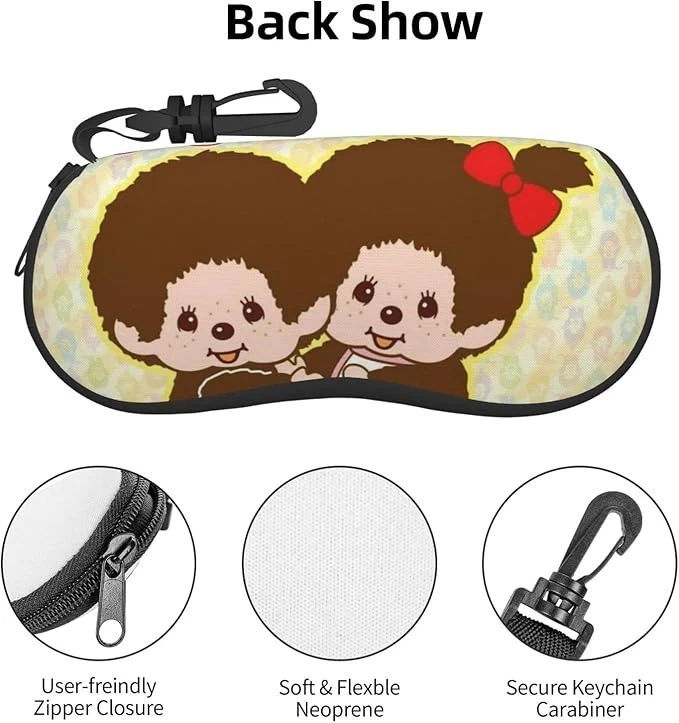 Monchhichi Glasses Case, Eyeglasses Case, Sunglasses Case, Hard, Compact - Image 4 of 4