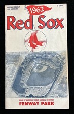 1962 Boston Red Sox Program Earl Wilson No-Hitter /Hits  2 HR Scored Vg⚾️