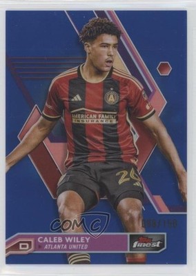 2023 Topps Finest MLS Blue Refractor 98/150 Caleb Wiley #93 0e22