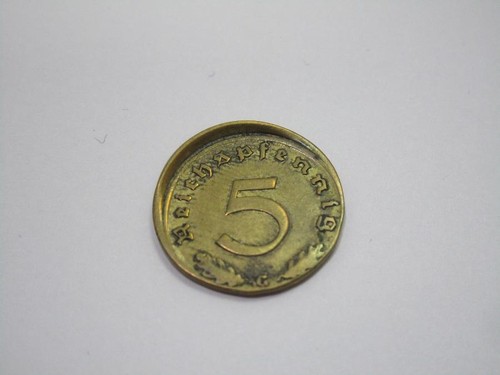 Seltene Fehlprägung - Münze Deutes Reich 5 Reichspf. G - GS6581