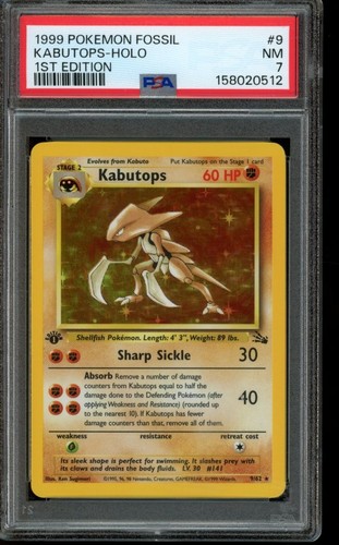 Kabutops (1st Edition) graded PSA 7 for sale on eBay