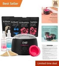 Ultimate Hair Removal Waxing Kit: Digital Warmer, Hard Wax & Spa Experience
