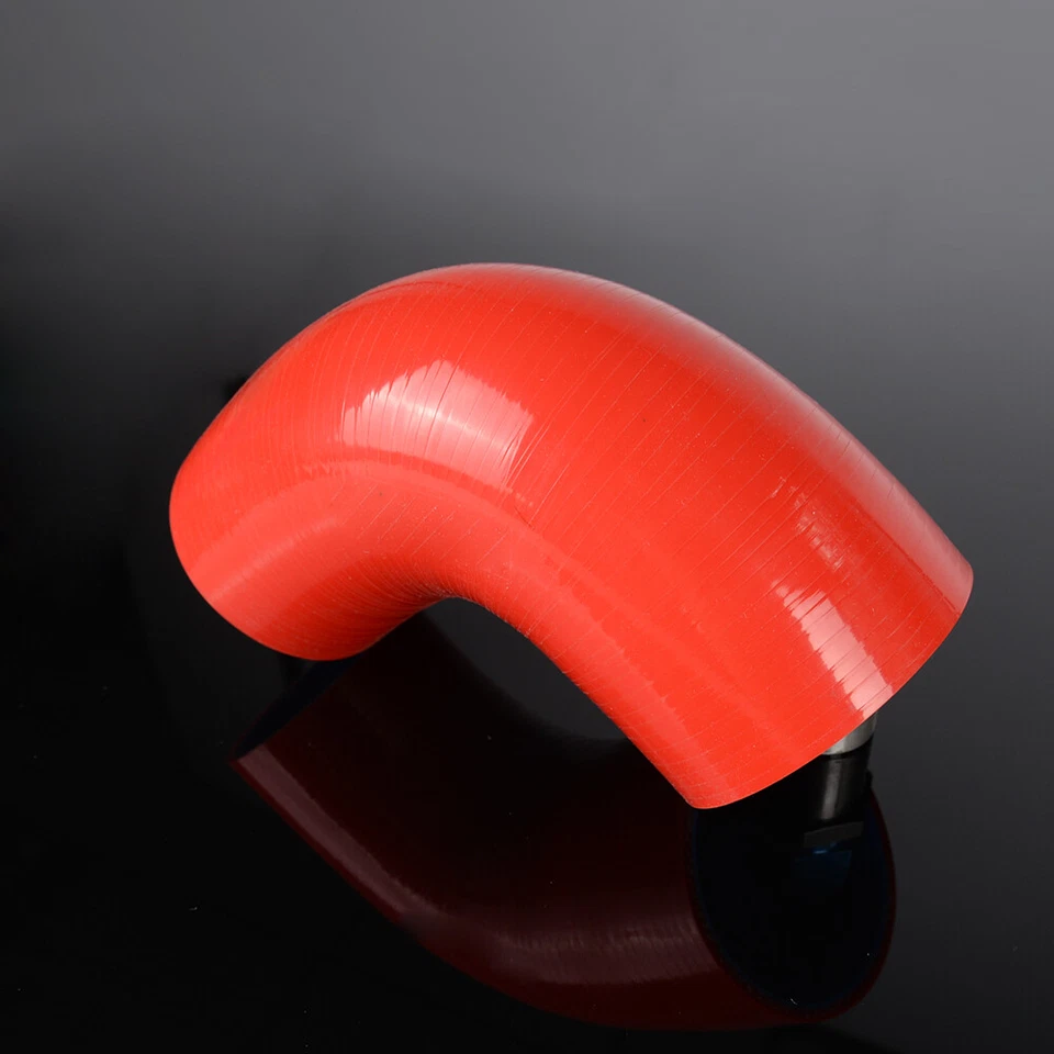 New Red 38mm -62mm 90 Degree Tube Turbo Silicone Elbow Coupler Piping Hose - Image 2 of 4