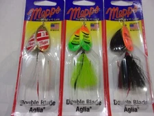 Mepps Dressed Double Blade Aglia spinner size 3 5/16 oz Choose your colors!
