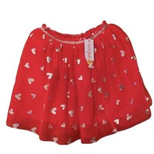 NWT Cat  Jack Wowzer Red Tutu Skirt with Silver Hearts Size XL 14-16