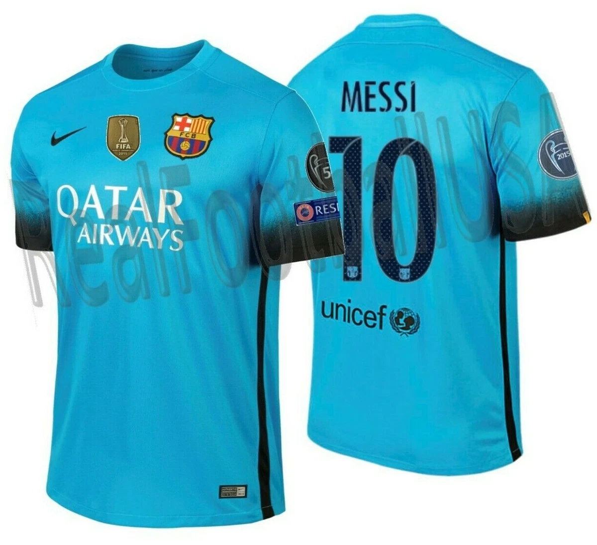 NIKE BARCELONA 2015 AWAY 3RD AUTHENTIC JERSEY NEON GREEN