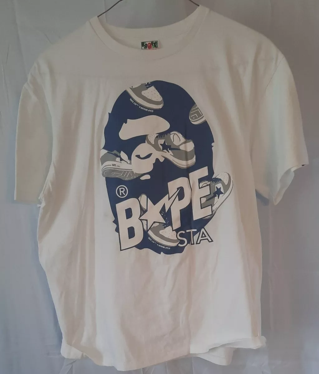 Navy blue bape shirt cheap