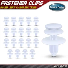 20Pcs 9mm Nylon Door Trim Panel Retainer Clips Triple Head for Jeep KJ Chrysler