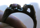 925 STERLING SILVER BAND CHUNK RING Size 7.75 PURPLE STONE — photo 5