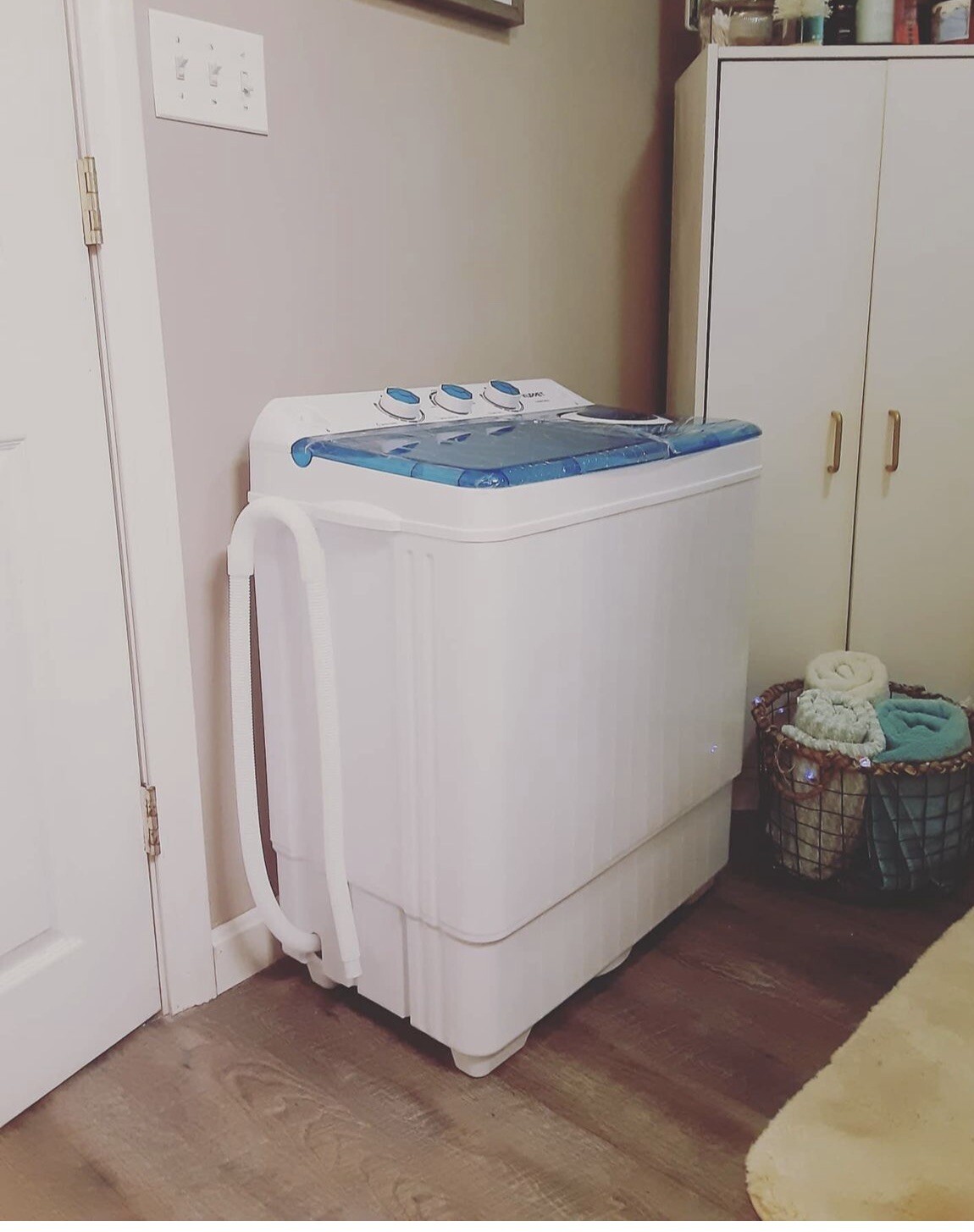 Washing Machine KUPPET Compact Twin Tub Portable 26lbs Capacity Washer