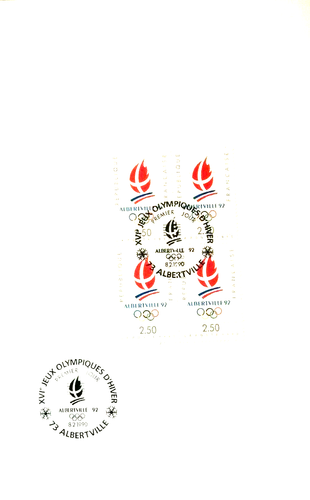 ENVELOPPE 1ER JOUR - J.O Albertville 1992 EUR 1,99 - FR