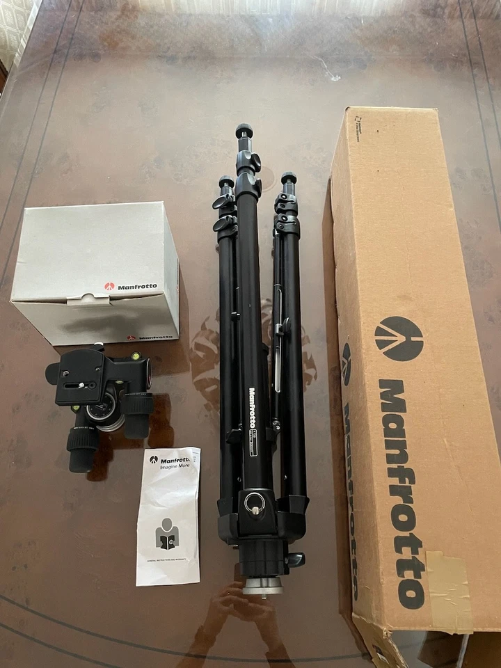 Manfrotto 475B Aluminium Pro Geared Tripod with 405 Geared Tripod Head - Image 4 of 4