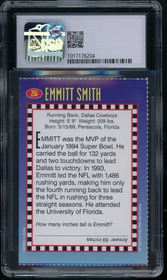 EMMITT SMITH 1994 SI Sports Illustrated for Kids #256 HOF Cowboys CSG 8 NM/Mint - Image 2 of 2