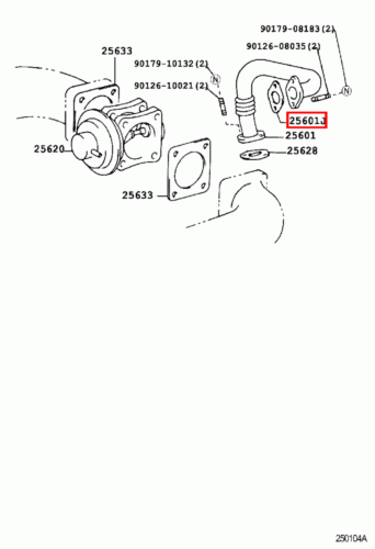 Genuine LandCruiser 105 100 Series 1HD FTE 1HZ EGR Valve Pipe Tube Gasket - Picture 5 of 10