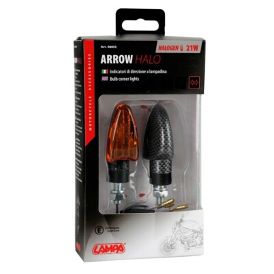 Arrow Motorrad Blinker Paar Birne Blinker 12V 21W Carbon Look E-geprüft