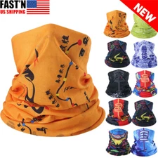 Face Mask Neck Gaiter Bandana Balaclava Headwear Scarf Washable Reusable Shield