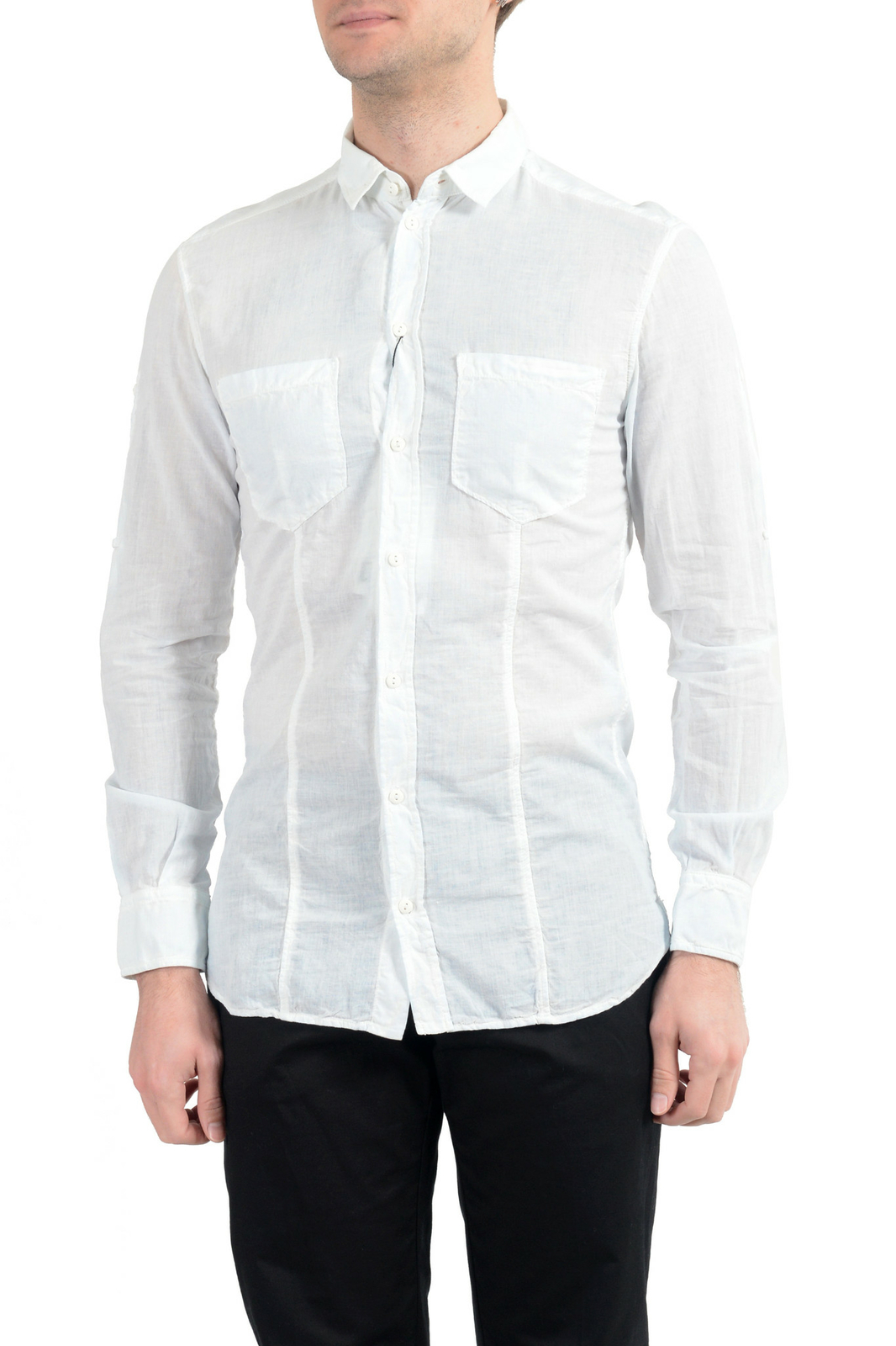 Dolce - Gabbana D-G Мужская рубашка Brad светло-голубого цвета с длинным рукавом 15,5 15,75