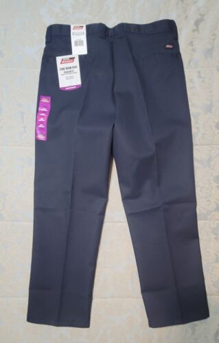 Dickies Navy Core Work Pants Men 34x30 Resists Wrinkles Regular Fit Straight Leg - Picture 3 of 12