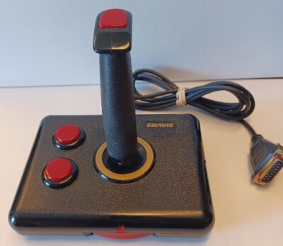 Vintage Advanced Gravis Black Joystick Controller 15Pin Analog IBM PC Gaming VGC