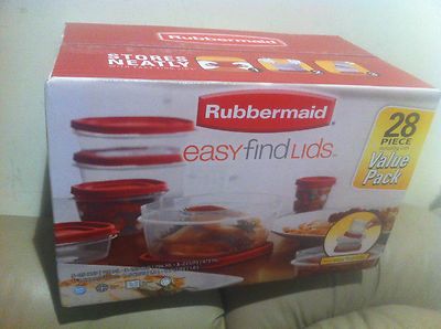 New - Rubbermaid Easy Find Lids 28 Piece Set Including Lids Value Pack