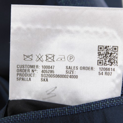 Sartorio Kiton NWT 100% Wool Sport Coat Size 54R (44R US) In Blue w/ Green Check - Picture 9 of 14