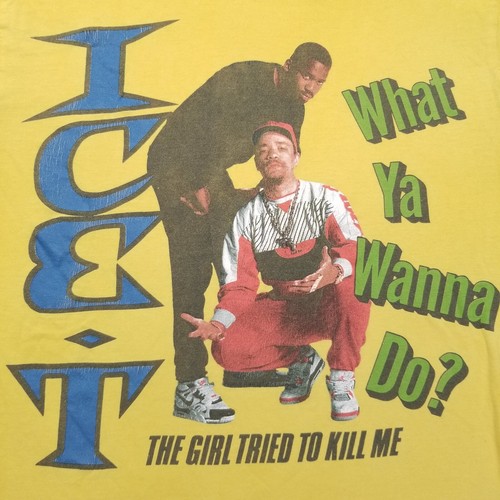 Camiseta Distressed Ice-T "What Ya Wanna Do" Talla Pequeña Old School Hip Hop Rap - Imagen 2 de 14