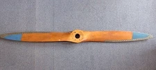 Vintage Wooden Aircraft Propeller. Original Finish.Blue Tips.1950. 72"L
