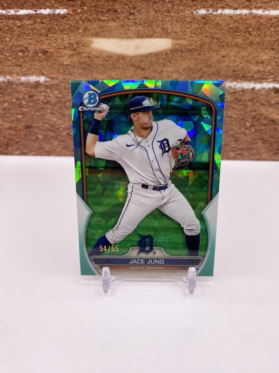 2023 Bowman Chrome Aqua Sapphire Jace Jung /55 #BCP-53 Tigers | eBay