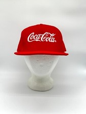 Vintage Coca Cola Snapback Corduroy Hat DEADSTOCK Red Adjustable MADE IN USA