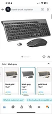 Wireless Keyboard and Mouse,J JOYACCESS 2.4G Ergonomic and Slim Wireless Compute
