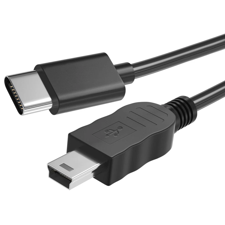 USB C to Mini USB Charger Data Cable Wire Lead for Dashcam Camera Sat Nav PC - Image 2 of 4