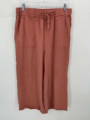 Thread & Supply Pants Womens XS Faded Pink Flared Crop Coulottes Gauchos Y2K