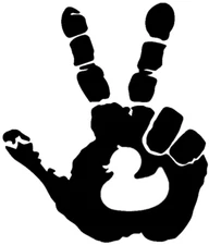 JEEP Duck Peace Sign Window Decal Graphic Mirror Bumper Laptop Wave Sticker