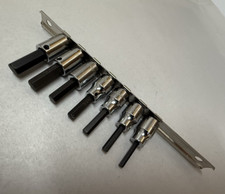 Usa Armstrong 7 Pc Metric 38 Drive Chrome Hex Bit Socket Driver Set 4 To 10mm