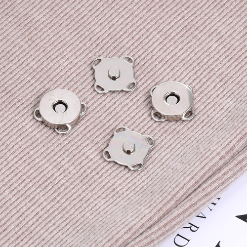 20 Paar Magnetknöpfe,Pflaumenförmiger Magnetverschluss Taschen,15mm Silber Metal - Bild 4 von 7