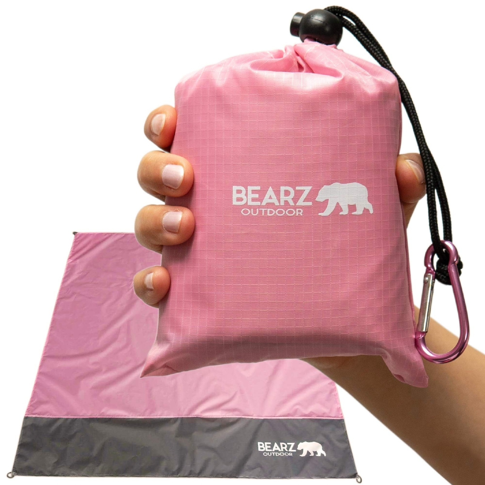 BEARZ Outdoor Pocket Blanket Compact Picnic Blanket, Beach Blanket