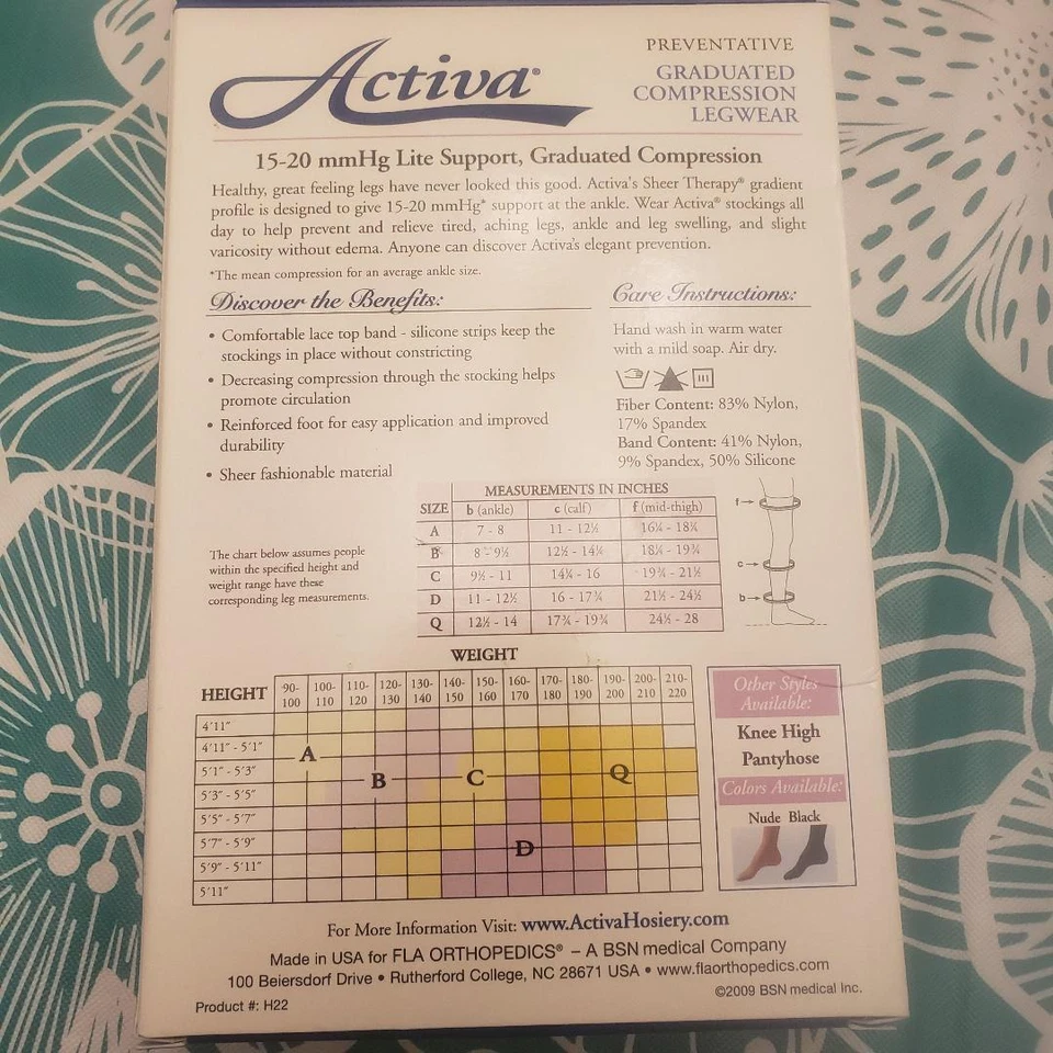 Medias de compresión Activa Sheer Therapy Lace TB 15-20 MUSLO talla A-Q y color Foto 2 de 4