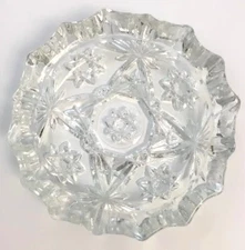 Ashtray Astro Cosmic Design 4.25" Diameter Clear Crystal Glass